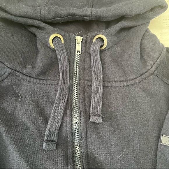 Seraphine Man Navy Full Zip Hoodie Size M Lined Pockets Adjustable Drawstring - Picture 9 of 16